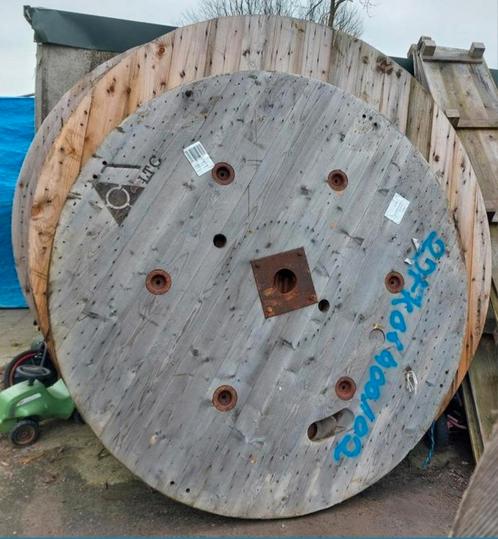 Vlonders rond haspelbladen schijven XL, Tuin en Terras, Terrasdelen en Vlonders, Gebruikt, Hout, Ophalen