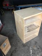 houten werkplaats kastje + houten gereedschap kistje, Ophalen, Gebruikt