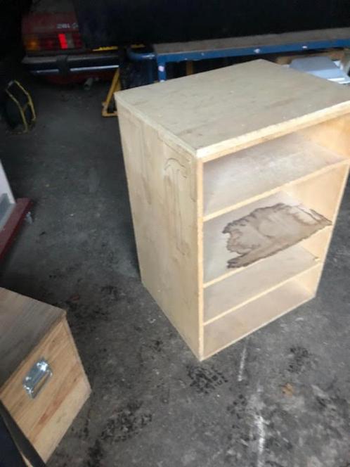 houten werkplaats kastje + houten gereedschap kistje, Huis en Inrichting, Kasten | Overige, Gebruikt, Ophalen