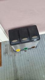 SONGMICS Afvalemmer met 3 vakken, Ophalen, Met pedaal, 40 liter of meer, Zo goed als nieuw