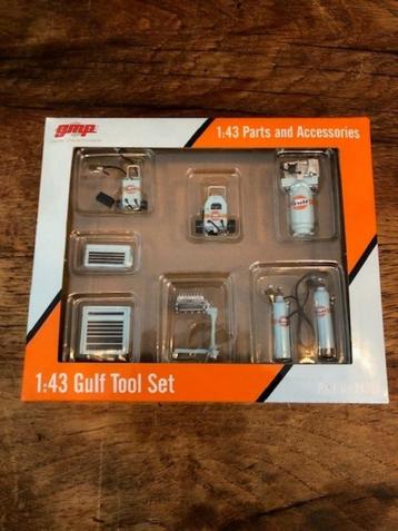 1:43 GMP Gulf Garage diorama set nieuw in doos beschikbaar voor biedingen
