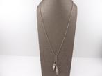 Zilveren jasseron collier met breipendoppen              Z36