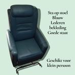 Blauwe Lederen Sta-op Stoel, Gebruikt, Onbekend, Ophalen of Verzenden, Onbekend