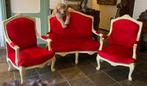 zitgroep 3 deelig kinder bank met 2 fauteuils stoelen, Ophalen, Gebruikt, 75 tot 100 cm, Barokstijl