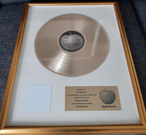 Gouden Plaat The Beatles - The White Album, Verzamelen, Muziek, Artiesten en Beroemdheden, Gebruikt, Overige typen, Ophalen of Verzenden