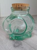 groen glazen weckpot olifant italy glas, Ophalen of Verzenden