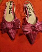 Sacha Slingbacks met strik in metallic roze, Verzenden, Zo goed als nieuw, Roze, Sandalen of Muiltjes