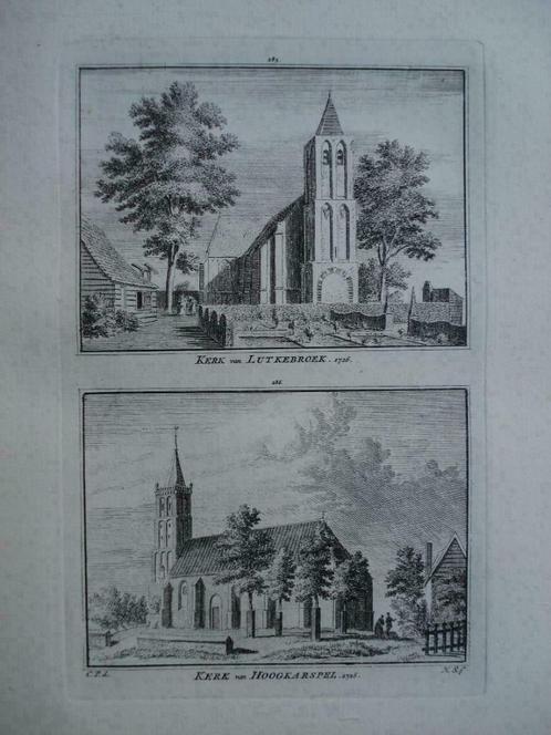 385-386 / Lutjebroek en Hoogkarspel   Kopergravure 1752, Antiek en Kunst, Kunst | Etsen en Gravures, Ophalen of Verzenden