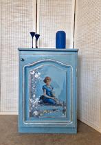 Blauw kastje in vintage French stijl, Ophalen