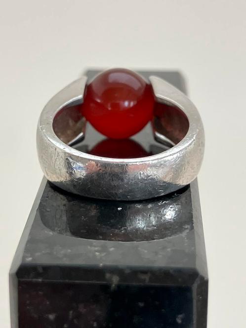 Zilveren Melano ring, Sieraden, Tassen en Uiterlijk, Ringen, Zo goed als nieuw, Dame, Kleiner dan 17, Zilver, Ophalen of Verzenden
