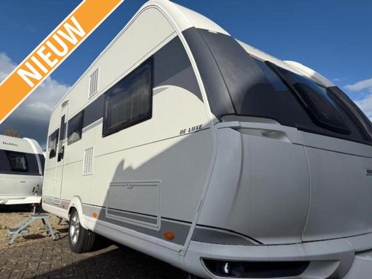 Hobby De Luxe 495 UL Nieuw, Caravans en Kamperen, Caravans, Bedrijf, Rondzit, Hobby, 2 aparte bedden, Overige typen, Gascomfoor