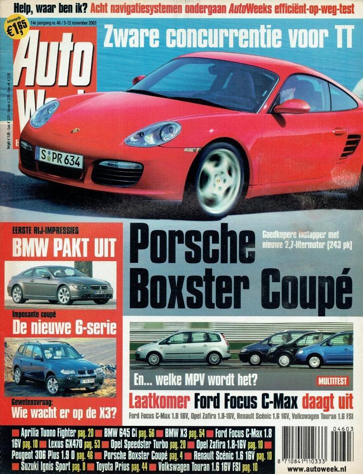 Autoweek 2003 nr. 46 (o.a. Ford Focus C-Max & VW Touran), Boeken, Auto's | Folders en Tijdschriften, Gelezen, Algemeen, Verzenden
