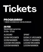 GEZOCHT: 2x parkeerticket 28 feb NK Allround / Sprint, Twee personen, Maart