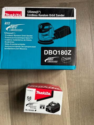 Makita dbo180 accu excentrische schuurmachine 18v 5,0ah beschikbaar voor biedingen
