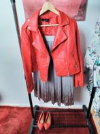 Bikerjack, Kleding | Dames, Ophalen, Zo goed als nieuw, Maat 42/44 (L), Rood