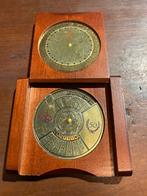 Vintage Perpetual Calendar in Houten Houder, Ophalen of Verzenden