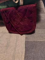 Fluwelen rode handtas, Ophalen of Verzenden, Zo goed als nieuw, Rood, Handtas