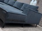 ZGAN Ribstof U-Bank / Hoekbank - Antraciet - 345cm, Ophalen, -, -, 300 cm of meer