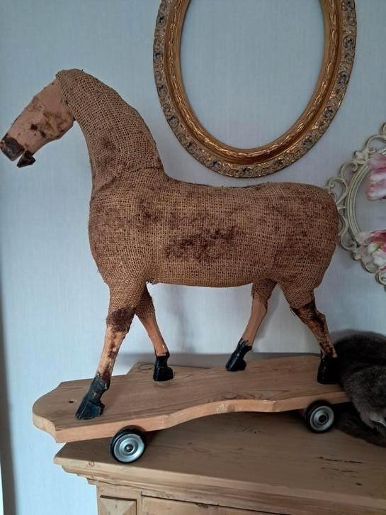 Antiek speelgoedpaard, Antiek en Kunst, Antiek | Speelgoed, Ophalen of Verzenden