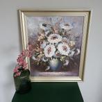 Bloemen schilderij van Jenkins - 60x70 cm, Antiek en Kunst, Ophalen of Verzenden