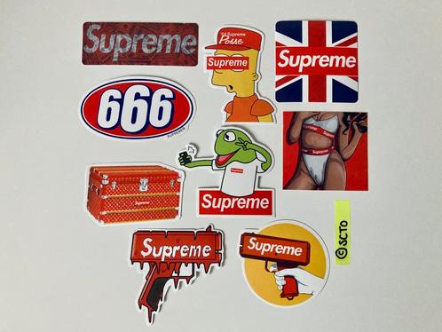 Supreme logo hypebeast streetwear stickers DIY laptop koffer, Hobby en Vrije tijd, Stickers en Plaatjes, Nieuw, Meerdere stickers