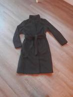 H&M wollen lange jas donker grijs/ zwart M/L, Kleding | Dames, Jassen | Winter, Ophalen of Verzenden, Zo goed als nieuw, Zwart