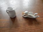 Beeldjes: engel 8cm, Zwaan 5,5 cm, Ophalen, Gebruikt, Dier