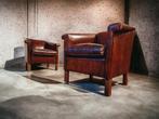 Vleugje Klasse -- Muylaert set fauteuils schapenleder, 75 tot 100 cm, Klassiek design, klasse, elegant, lounge atelier, chesterfield