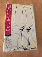 2 champagne glazen bourgogne kristal, Ophalen of Verzenden, Zo goed als nieuw, Overige typen