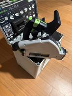 Festool TSC 55 K + accu’s, lader, FS1400/2 en FS3000/2, Doe-het-zelf en Verbouw, Ophalen, Invalzaag, Zo goed als nieuw, 30 tot 70 mm