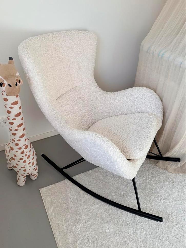 Schommelstoel teddy westwing met zwarte poten, Huis en Inrichting, Fauteuils, Gebruikt, Ophalen