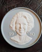 keramiek gedenktegel bij de kroning van Koningin Beatrix, Verzamelen, Koninklijk Huis en Royalty, Ophalen of Verzenden, Zo goed als nieuw