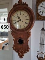 Antieke Houten Wandklok, Ophalen, Gebruikt, Analoog, Wandklok
