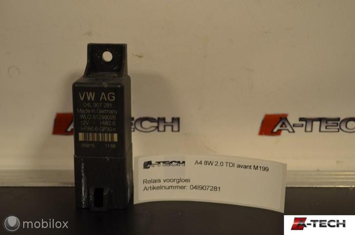 Gloeirelais Audi A4 B9 2.0 TDI ('15-'18) 04l907281 M199, Auto-onderdelen, Elektronica en Kabels, Volkswagen, Gebruikt, Ophalen of Verzenden