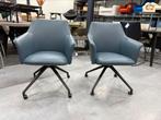 2 Nieuw Leolux Mara Stoel Twist Raffino Whale Design, Huis en Inrichting, Stoelen, Leolux, Twee, Blauw, Nieuw