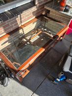 Salontafel Kersenhout met Glasplaat, Huis en Inrichting, Tafels | Salontafels, Ophalen