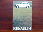 Renault 4 brochure 1980, Verzenden, Zo goed als nieuw, Renault