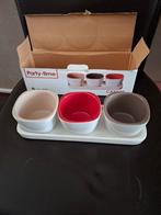 Party set van 4 bakjes met schaal, Ophalen of Verzenden, Nieuw, Overige stijlen, Schaal of Schalen