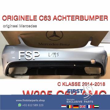 W205 C63 AMG ACHTERBUMPER C KLASSE 63 BUMPER + DIFFUSER ORIG beschikbaar voor biedingen