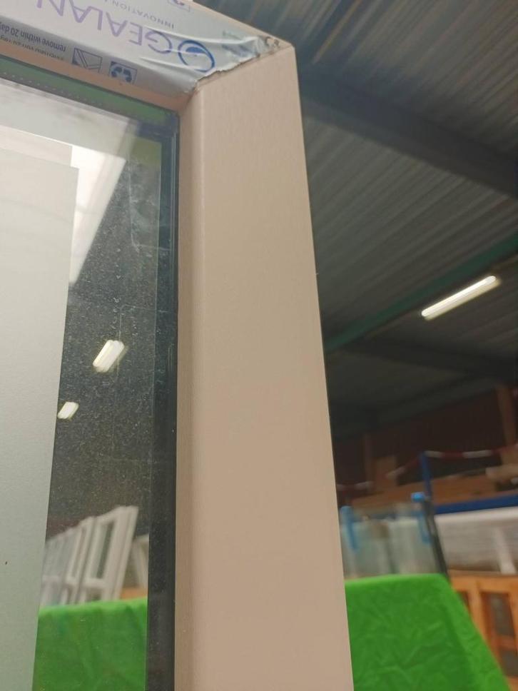 Kunststof Vast kozijn  b130 x h218 cm Crème   -2307-, Doe-het-zelf en Verbouw, Kozijnen en Schuifpuien, Zo goed als nieuw, Raamkozijn