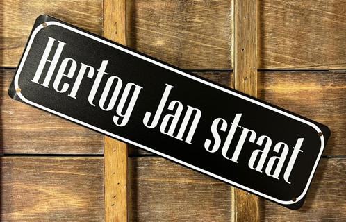 Hertog Jan straat reclamebord van metaal wandbord, Verzamelen, Biermerken, Nieuw, Hertog Jan, Ophalen of Verzenden