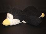 RUSS BERRIE PINGUIN BADSTOF ZWART/WIT MET VELOURS GELE, Verzenden, Nieuw, Overige typen
