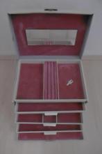 Bijouteriedoos/sieradendoos, Met slot, Ophalen of Verzenden, Zo goed als nieuw, Grijs