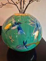 Doortje IJpelaar glazen vaas "grass", Huis en Inrichting, Ophalen, Blauw, Minder dan 50 cm, Glas