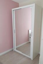 Kledingkast Wit met spiegel 120 cm | Incl. inhoud | VOORRAAD, Huis en Inrichting, Kasten | Kledingkasten, Met deur(en), 100 tot 150 cm