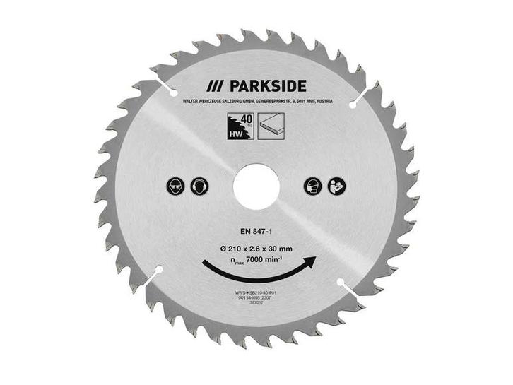 Parkside Zaagbladenset Ø 210 mm 3-delig, Doe-het-zelf en Verbouw, Gereedschap | Zaagmachines, Nieuw, Overige typen, Ophalen of Verzenden
