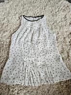 Zara mouwloze polka dot top - Maat S, Verzenden, Zo goed als nieuw, Wit, Zara
