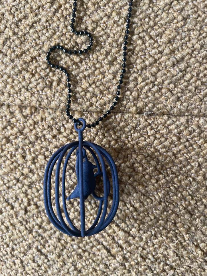 Bijzondere Ketting 3D print Michiel Cornelissen, Sieraden, Tassen en Uiterlijk, Kettingen, Zo goed als nieuw, Kunststof, Zwart