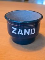 Antiek emaille petrol blauw ZAND bakje met 3x gouden bies, Antiek en Kunst, Antiek | Emaille, Ophalen of Verzenden