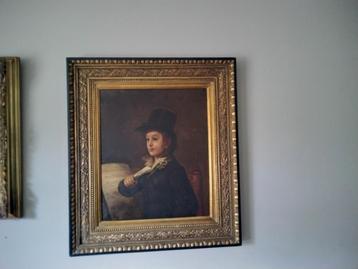 Portret van een Jongen met Hoed beschikbaar voor biedingen